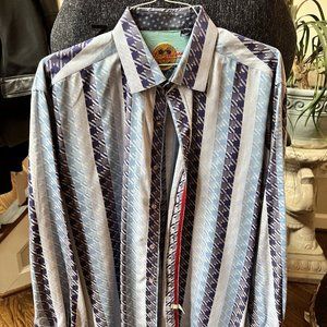 Robert Graham Mens XL Purple Buttondown